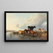 Livestock near a river - Thomas Sidney Cooper — framed artwork on a wall