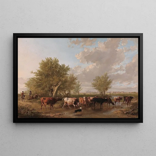 Thomas Sidney Cooper - Fording a brook suburbs of Canterbury.webp