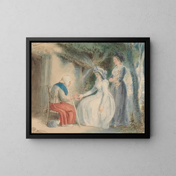 La adivina de la buena suerte - Thomas Stothard — cuadro enmarcado en la pared