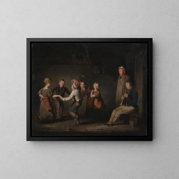 Redondo de rosas - Thomas Webster — cuadro enmarcado en la pared