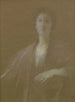 Un momento de reflexión - Thomas Wilmer Dewing — vista de la obra