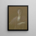 Un momento de reflexión - Thomas Wilmer Dewing — cuadro enmarcado en la pared