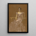 Dame dans un fauteuil en rotin - Thomas Wilmer Dewing — framed artwork on a wall