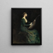 Dama con laúd - Thomas Wilmer Dewing — cuadro enmarcado en la pared