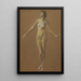 Estudio de desnudo - Thomas Wilmer Dewing — cuadro enmarcado en la pared