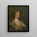 Retrato de una dama - Thomas Wilmer Dewing — cuadro enmarcado en la pared