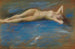 Figura de joven desnuda acostada - Thomas Wilmer Dewing — vista de la obra