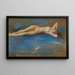 Figura de joven desnuda acostada - Thomas Wilmer Dewing — cuadro enmarcado en la pared