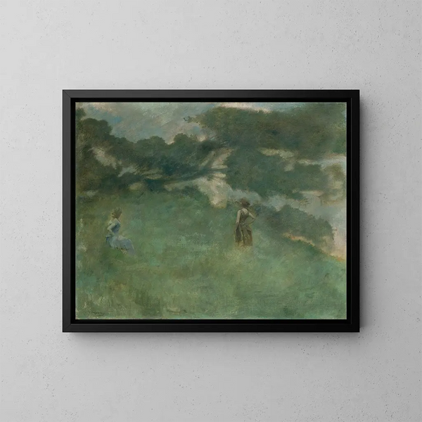 El mirlo de agua - Thomas Wilmer Dewing — cuadro enmarcado en la pared