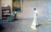 La vestido blanco - Thomas Wilmer Dewing — vista de la obra