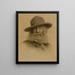 Walt Whitman - Thomas Wilmer Dewing — cuadro enmarcado en la pared