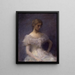 Young Girl Sitting - Thomas Wilmer Dewing — framed artwork on a wall