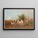 Vida de aves de corral - Théophile Victor Emile Lemmens — cuadro enmarcado en la pared