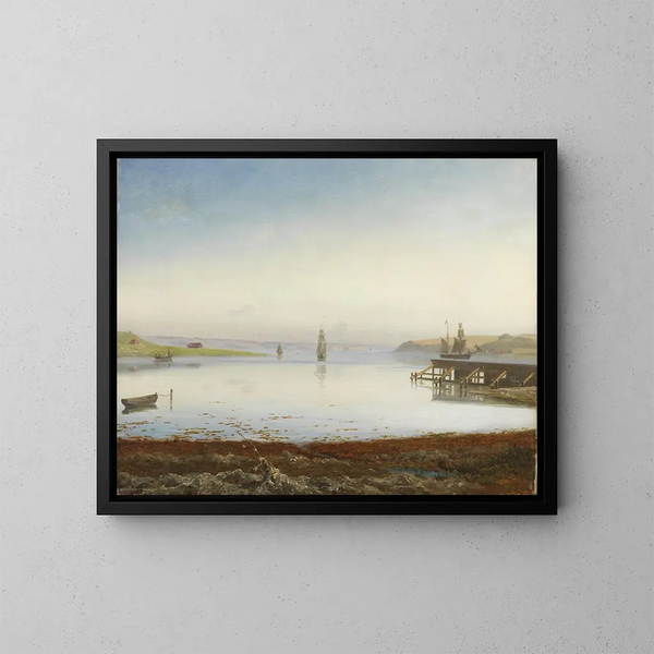 Bateaux dans un fjord - Thorald Læsøe — cuadro enmarcado en la pared