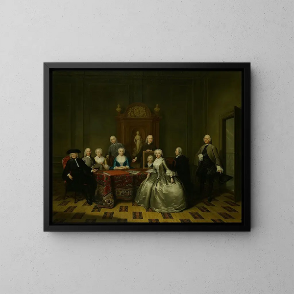 Jan de Bosch and his family - Tibout Regters — framed artwork on a wall