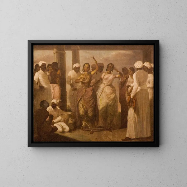 de bailarines - Tilly Kettle — cuadro enmarcado en la pared