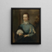 Portrait of a Boy in Blue - Tilly Kettle — framed artwork on a wall