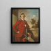 Retrato de un caballero miembro de la familia omaní - Tilly Kettle — cuadro enmarcado en la pared