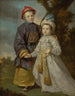 Portrait of Two Children in Oriental Costumes - Tilly Kettle — artwork view