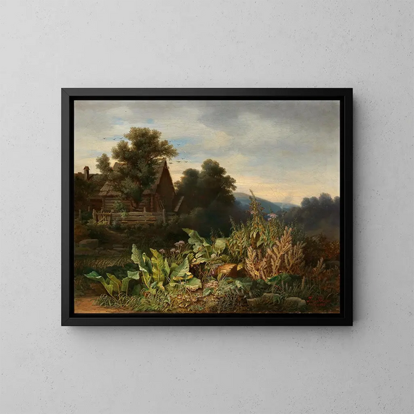 By the Stream - Tina Blau — framed artwork on a wall