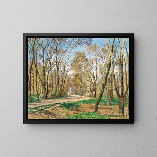 Spring of Prater in Vienna - Tina Blau — framed artwork on a wall