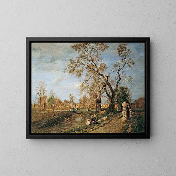 Spring at the Prater - Tina Blau — framed artwork on a wall