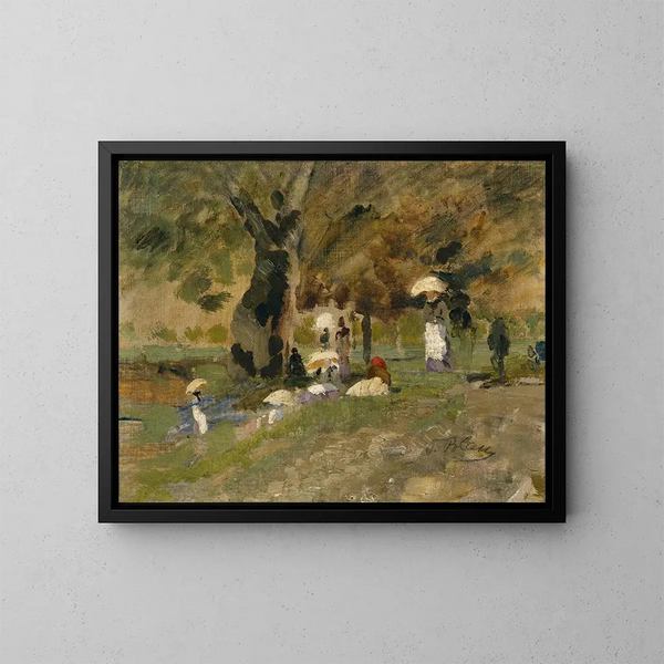 Día de verano en el Prater - Tina Blau — cuadro enmarcado en la pared