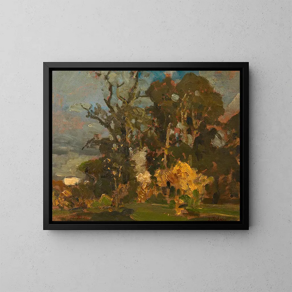 Bosque de pradera en otoño - Tina Blau — cuadro enmarcado en la pared