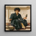 Tissant la corona - Frederic Leighton — cuadro enmarcado en la pared