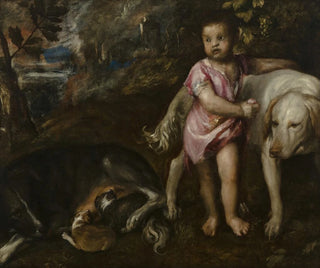 Titian - Boy with Dogs in a Landscape.webp