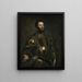 Portrait of Alfonso d'Avalos, Marquis of Vasto in armor with page - Titian — framed artwork on a wall