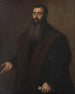 Portrait painting of the merchant and collector from Nuremberg Willibald Imhoff the Elder 1519-1580 - Titian — artwork view
