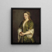 Mujer sosteniendo una manzana - Tiziano — cuadro enmarcado en la pared