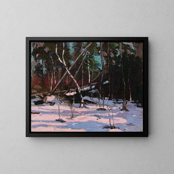 Early Snow in Algonquin Park - Tom Thomson — framed artwork on a wall