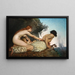 L'Invasion, a prehistoric scene - Tommaso Juglaris — framed artwork on a wall