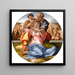 Tondo Doni - Michelangelo — cuadro enmarcado en la pared