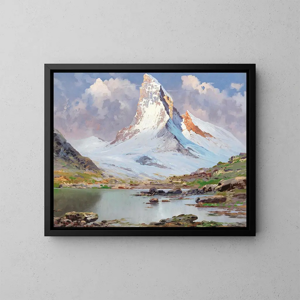 Vista del Cervino - Toni Haller — cuadro enmarcado en la pared