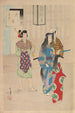 Nobles femmes de la période Tokugawa Trente-six beautés Sanjuroko kasensoro Pl13 - Toshikata Mizuno — artwork view