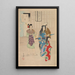 Nobles femmes de la période Tokugawa Trente-six beautés Sanjuroko kasensoro Pl13 - Toshikata Mizuno — framed artwork on a wall