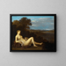 Diane au repos - Toussaint Gelton — framed artwork on a wall