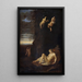 Satyre espionnant la nymphe Antiope endormie - Toussaint Gelton — framed artwork on a wall