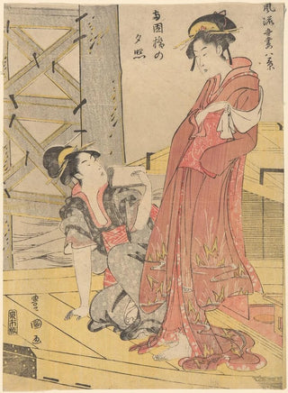 Toyokuni Utagawa - Two Women One on Floor Holding Letter.webp