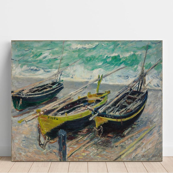 Reproduction of the painting Three fishing boats - Claude Monet