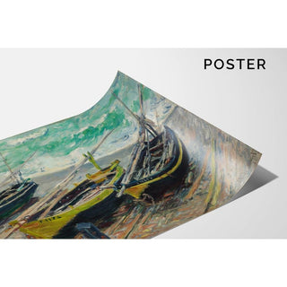 Trois bateaux de pêche - Claude Monet | Reproduction Tableau Décoration murale affiche copie