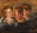 Three Angel Heads in the Clouds - Anonymous — artwork view