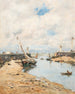 Trouville, the grounded schooner – Eugène Boudin — artwork view