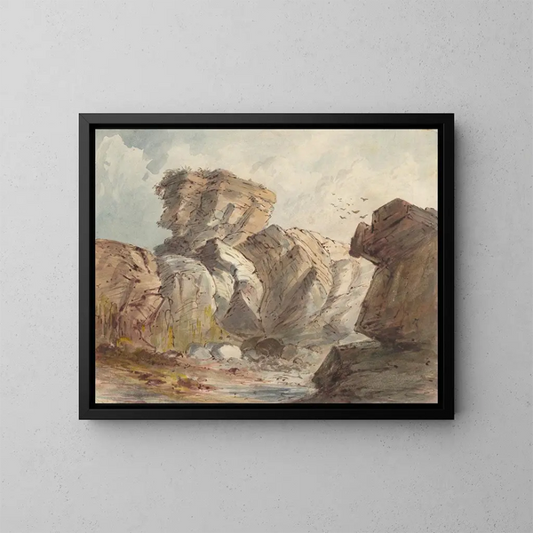 Paisaje rocoso - Truman Seymour — cuadro enmarcado en la pared