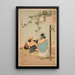 a couple enjoying the evening flower arbor - Tsukioka Yoshitoshi — framed artwork on a wall