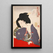 a lady-in-waiting from the Bunsei period 1818-1830 - Tsukioka Yoshitoshi — framed artwork on a wall