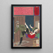 a painting "A mean stranger refuses to pay a young prostitute" by Tsukioka Yoshitoshi — framed artwork on a wall